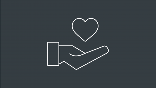 HAND DONATING LOVE icon