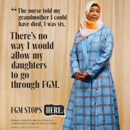 FGMStopsHere poster cover_There is no way I would allow my daughters to go through FGM