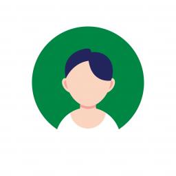 Icon of a person, green background