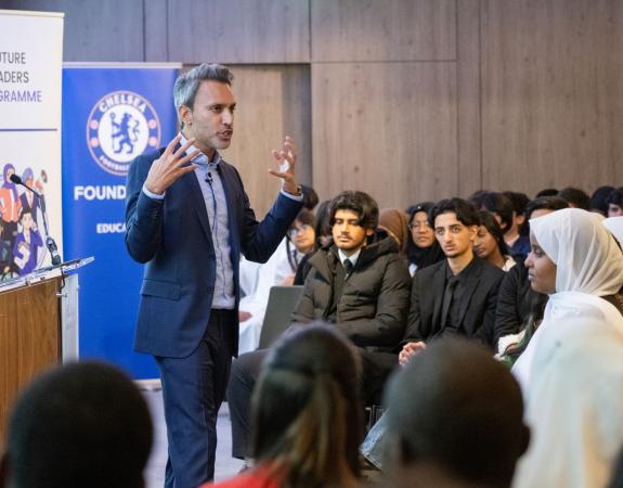 A presentation to young Londoners at a Future Leaders event