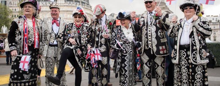 Pearly Kings and Queens at Trafalgar Square