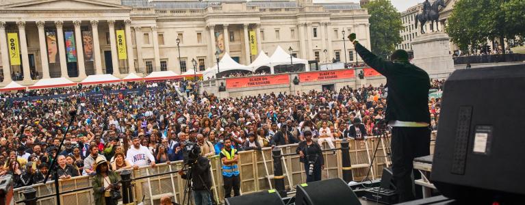 Bashy main stage crowd performance