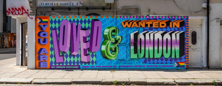 Loved and Wanted campaign mural