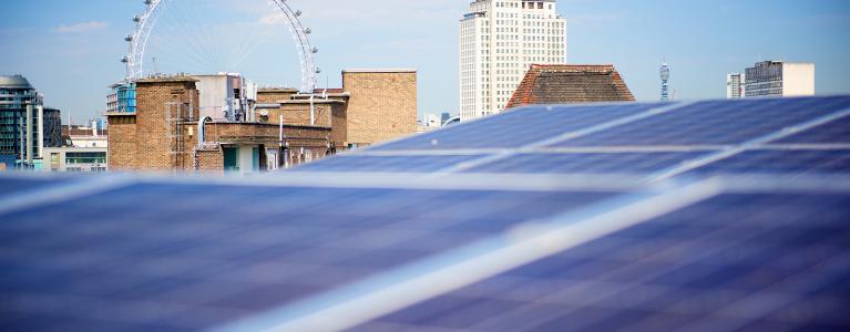 Solar panels and the London Eye