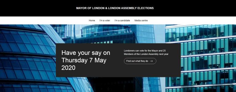 London Elects website screenshot
