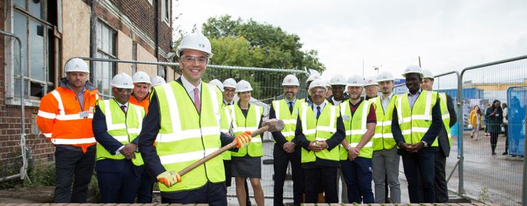 James Murray starting the building work on London’s largest regeneration scheme in Old Oak and Park Royal with OPDC