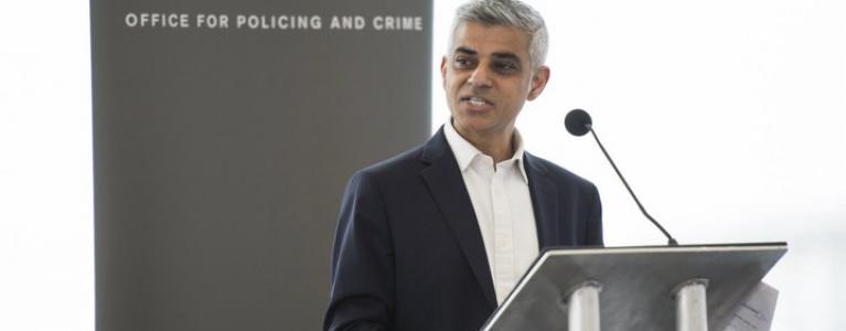 Mayor Sadiq Khan speaks at a crime summit