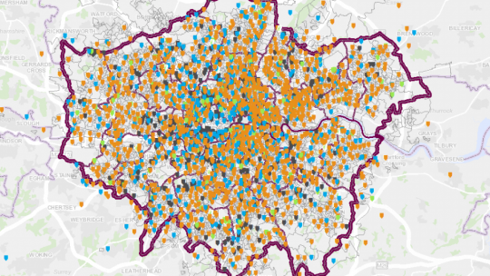 Screenshot of London Schools Atlas map