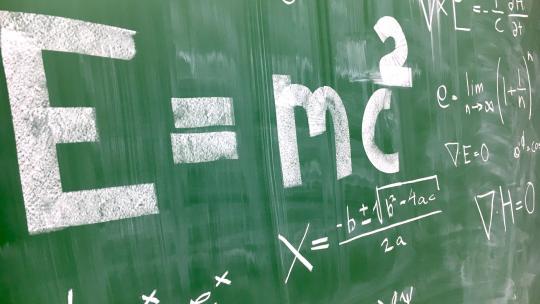 Physics chalkboard