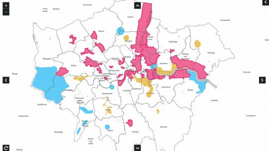 Map of London's opportunities areas