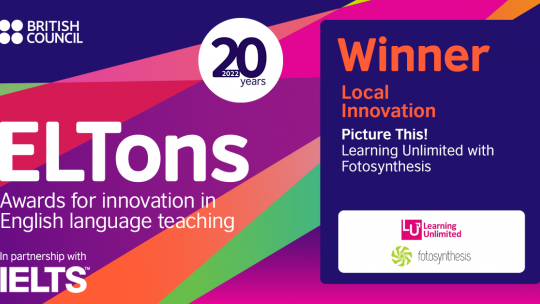 British Council ELTons poster for awards for innovation in English language teaching 