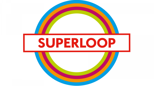 A Transport for London Roundel with the word Superloop across the middle