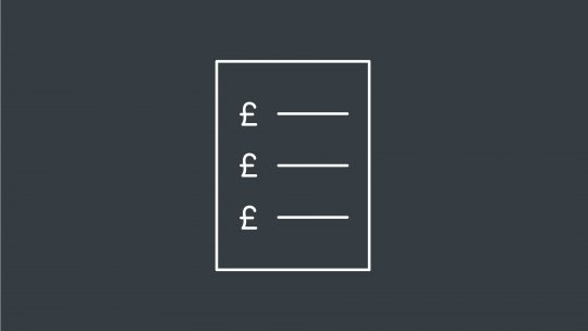 LIST OF EXPENSES  WITH POUND SYMBOL icon