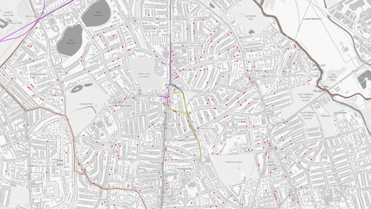 A screenshot of the Infrastructure Mapping Application tool