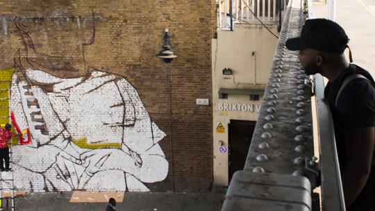 Michael Johns mural by Dreph - Brixton Design Trail now called The Brixton Project © Luke Forsythe