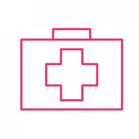 First aid icon, pink