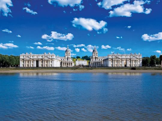 View of the Old Royal Naval College from the River Thames