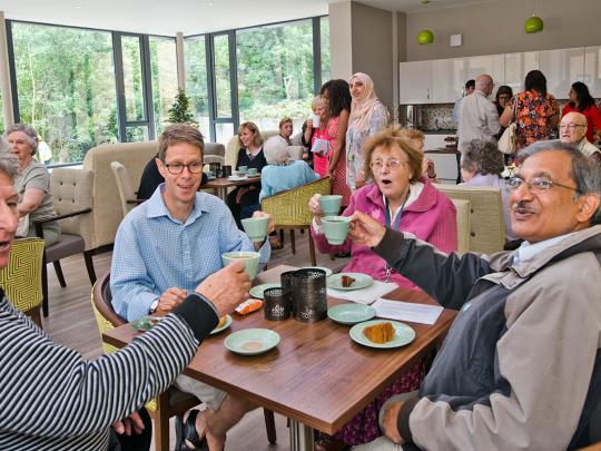 Party with participants in the Care and Support Specialised Housing programme