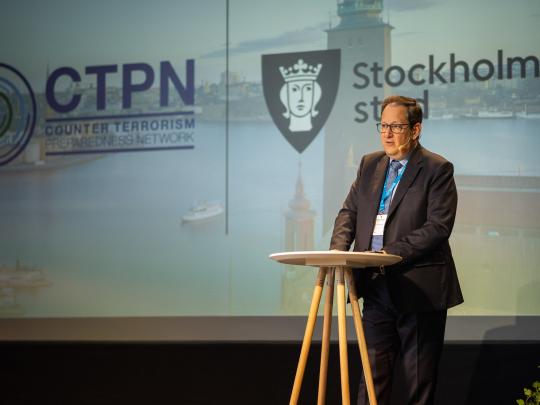 NATO’s Head of Counter Terrorism, Gabriele Cascone, at CTPN High-Level Conference, Stockholm