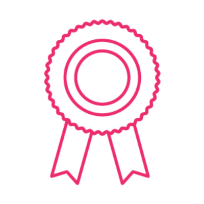 Rosette icon, pink