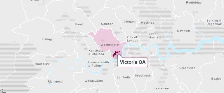 Victoria on a map