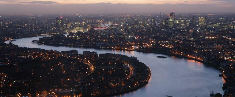 London Skyline over the River Thames