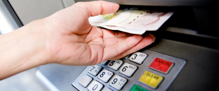 Using a cash machine
