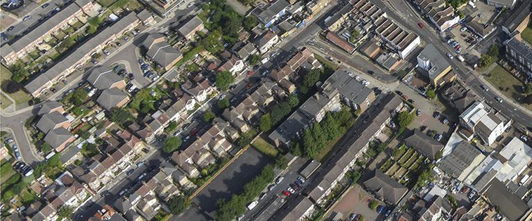 Arial shot of Plumstead and Greenwich