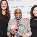 Henry T Palton Gaspard: London Sport Award for Volunteer of the Year winner holding his award