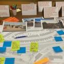 Willesden Junction Station public realm consultation drop-in event table with ideas