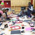 Children doing crafts in the National Theatre