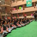 Mayor Sadiq Khan addresses schoolchildren at Maharaja Agrasain Public School