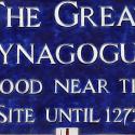 Plaque about the Great Synagogue