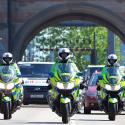 Police officers on motorbikes