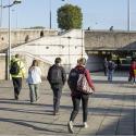 OPDC people walking near Park Royal tube underpass