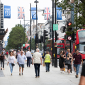 People walking in Oxford Street, London