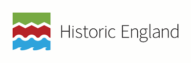 Historic England logo green, red and blue