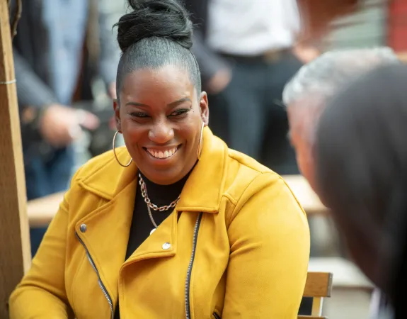 Shevone smiling