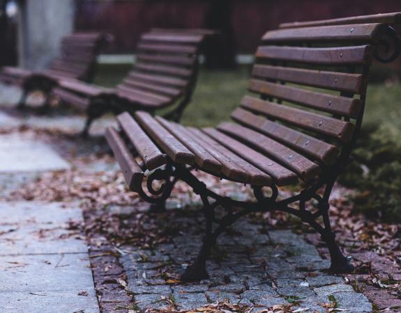 Benches in a park