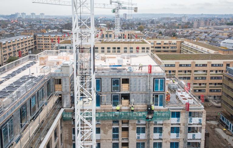 Construction work on London flat