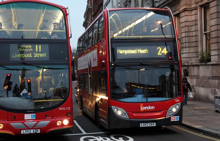 Two buses side by side