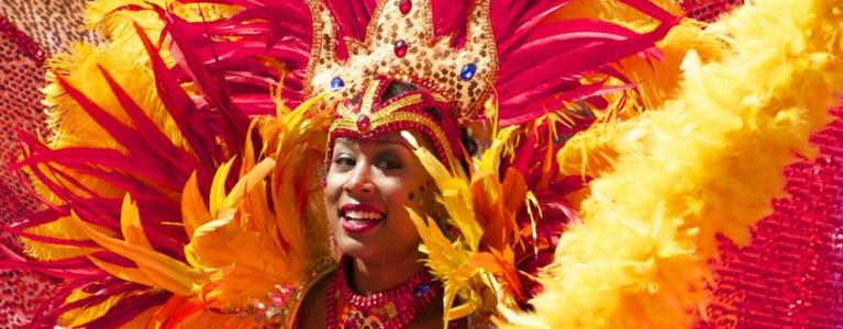 Woman in carnival costume