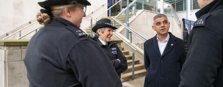 Former Metropolitan Police Commissioner, Dame Cressida Dick and Sadiq Khan, Mayor of London