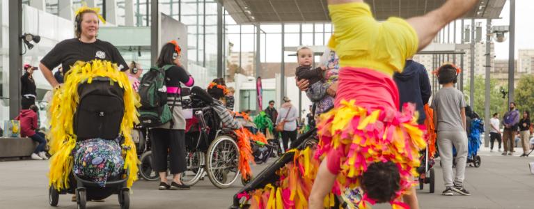 colourful performers at Greenwich and Docklands Festival