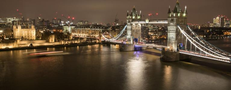 photo of london tower bridge at night