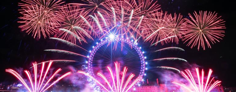 New Year's Eve fireworks in London