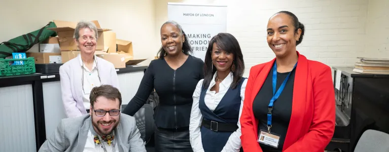Deputy Mayor Debbie Weekes-Bernard and Age UK Bexley staff