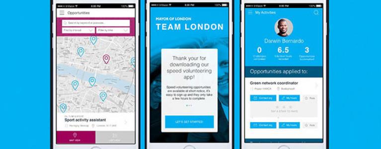 Team London volunteering app