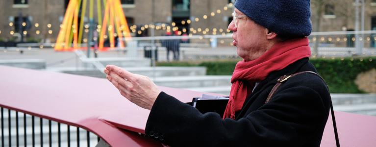 Ben on a tour at King's Cross