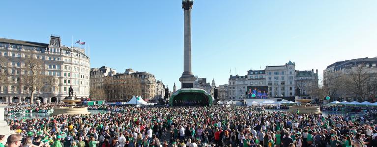 St Patrick's Day on Trafalgar Square